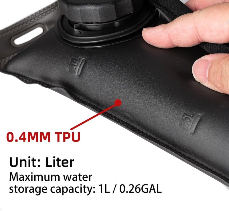 TOPTACPRO Mini Hydration Bladder 1L-2.5L Leak Proof Hydration Reservoir BPA Free Military Water Bladder Bag Hydration Pack Replacement for Outdoor Camping Hiking - Image 4